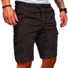 Maiyifu-GJ Men Elastic Waist Outdoor Cargo Shorts Drawstring Relaxed Workout Short Lightweight Multi Pockets Short Pants (Dark Grey 2,Medium) view 1