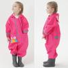 Kids Toddler Rain Suit for boys girls One Piece Hoodie Zipper Cute Cartoon Owl Waterproof Rain Jacket 1-3 years S Size view 2