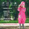 Kids Toddler Rain Suit for boys girls One Piece Hoodie Zipper Cute Cartoon Owl Waterproof Rain Jacket 1-3 years S Size view 4