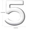 HONEY BEAR 1pc Mens Womens Digit Number 4/5 Four/Five Lapel Pins Collar Badge Brooches Stainless Steel for Business Wedding Graduation Gift Silver (No.5(15 * 12mm)) view 4