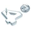 HONEY BEAR 1pc Mens Womens Digit Number 4/5 Four/Five Lapel Pins Collar Badge Brooches Stainless Steel for Business Wedding Graduation Gift Silver (No.4(15 * 14mm)) view 2