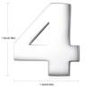 HONEY BEAR 1pc Mens Womens Digit Number 4/5 Four/Five Lapel Pins Collar Badge Brooches Stainless Steel for Business Wedding Graduation Gift Silver (No.4(15 * 14mm)) view 4