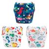 Babygoal Swim Diapers 3 Pack for 8M-3T Babies and Toddlers, Reusable Adjustable Washable for Baby Girl and Boy Swimming Lessons-Dinosaurs view 1