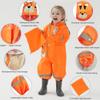 Kids Toddler Rain Suit for boys girls One Piece Hoodie Zipper Cute Cartoon Tiger Waterproof Rain Jacket 1-3 years S Size view 2