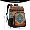 ALAZA Indian Tribal Aztec Geometric Skulls Cooler Backpack Reusable Insulated Lunch Bag with Adjustable Shoulder Strap for Women Men Picnic Work College Hiking Camping Office Beach view 2