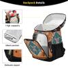 ALAZA Indian Tribal Aztec Geometric Skulls Cooler Backpack Reusable Insulated Lunch Bag with Adjustable Shoulder Strap for Women Men Picnic Work College Hiking Camping Office Beach view 3