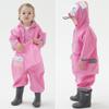 Fewlby Kids Toddler Rain Suit for boys girls One Piece Hoodie Zipper Cute Cartoon Monkey Waterproof Rain Jacket 8-10 years XXL Size view 2
