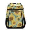 ALAZA Sunflower Wildflowers Cooler Backpack Reusable Insulated Lunch Bag with Adjustable Shoulder Strap for Women Men Picnic Work College Hiking Camping Office Beach view 1