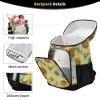 ALAZA Sunflower Wildflowers Cooler Backpack Reusable Insulated Lunch Bag with Adjustable Shoulder Strap for Women Men Picnic Work College Hiking Camping Office Beach view 3