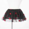 CHICTRY Little Kids Girls Ballet Tutu Princess Tulle Skirt Embroidery with Heart Cherry Pineapple Heart&Black 1-2 Years view 3