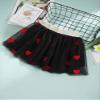 CHICTRY Little Kids Girls Ballet Tutu Princess Tulle Skirt Embroidery with Heart Cherry Pineapple Heart&Black 1-2 Years view 4