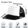 12 Pack Trucker Hat for Kids Summer Polyester Mesh Cap Adjustable Sublimation Blank Hats Baseball Caps for Outdoor (Black) view 2