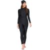 Muslim Swimsuits for Women Burkini Full Cover Conservative Modest Swimwear Long Sleeve Floral Print Built-in Bra Swimming Tops+ Swimming Pants+Hijab Islamic Clothes Rash Guard Bathing Suit 2#Black S view 1