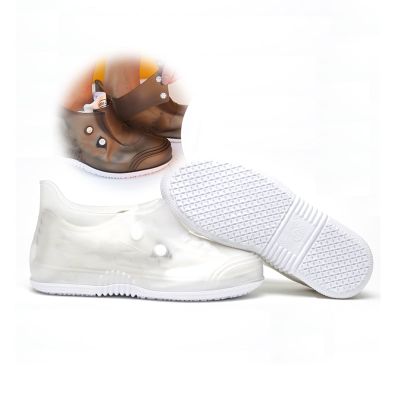 YXYECEIPENO Thick Sole Rain Boot Cover Shoe Covers are Reusable Small Size and Foldable Great for Outdoor, Camping, Hiking, Fishing, Traveling (Color : White, Size : XXX-Large (29.5cm))