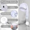 Geyoga 2 Pcs Men Silk Night Sleeping Cap Adjustable Drawstring Night Sleeping Cap with Pom Ball for Daily Use(Milk Fiber,Black, White,) view 3