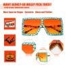 ailov Oversized Trendy Bling Crystal Sunglasses for Men Women Party Favors Rhinestone Rectangle Glasses (Yellow Leopard/Blue Rhinestones) view 4