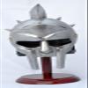 NAUTICAL COLLECTION Gladiator Maximum Medieval Armor Helmet with Liner & Chin-Strap Halloween Props with Display Stand Silver Replica Costume with inner liner chin strap Replica view 2