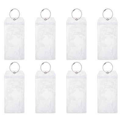 8pcs Cruise Luggage Tag Holder Zip Seal & Steel Luggage Tags Bag Tag Name Card Holder ID Labels for Suitcase Luggage Backpacks