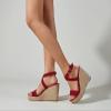 ZBYY Women's Platform Sandals Summer Wedge Ankle Strap Open Toe Sandals Wedge Heels Casual Beach Platform Dress Sandals view 2