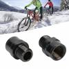 16mm Bike Pedal Extender, Titanium Alloy Cycling Pedal Extenders Bike Pedal Extension Shaft with Spacers for Mountain Bike Road Bike (Black) view 2