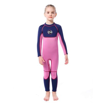 ILAVSUN Kids Wetsuit Girls - 3mm Neoprene Thermal Full Body Wet Suits Long Sleeve One Piece Swimsuit Keep Warm Back Zip UV Protection for Scuba Diving Snorkeling Swimming Surfing Water Sports L