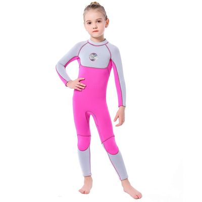 ILAVSUN Kids Wetsuit Girls - 3mm Neoprene Thermal Full Body Wet Suits Long Sleeve One Piece Swimsuit Keep Warm Back Zip UV Protection for Scuba Diving Snorkeling Swimming Surfing Water Sports S