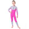 ILAVSUN Kids Wetsuit Girls - 3mm Neoprene Thermal Full Body Wet Suits Long Sleeve One Piece Swimsuit Keep Warm Back Zip UV Protection for Scuba Diving Snorkeling Swimming Surfing Water Sports S view 1