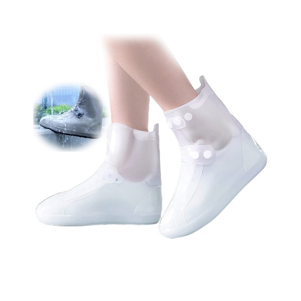 YXYECEIPENO High-top Waterproof Overshoes Cycling Silicone Rain Boot Cover Large Opening, Easy to Put On and Take Off, Wear-Resistant Suitable for Outdoor, Camping, Hiking, Fishing