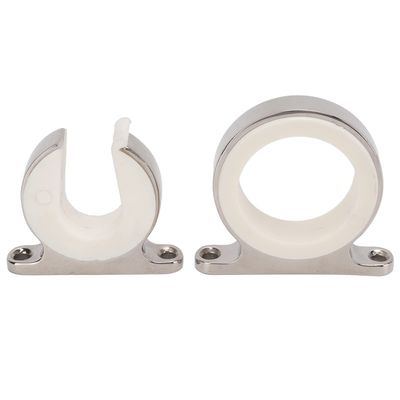 Allsor Fishing Rod Holder Bracket, 2PCS Stainless Steel Horizontal Wall Mounted Fishing Rod Rack Ceiling Storage Fishing Pole Holder for Garage/Cabin/Basement/Marine/Automobile/Truck/RV
