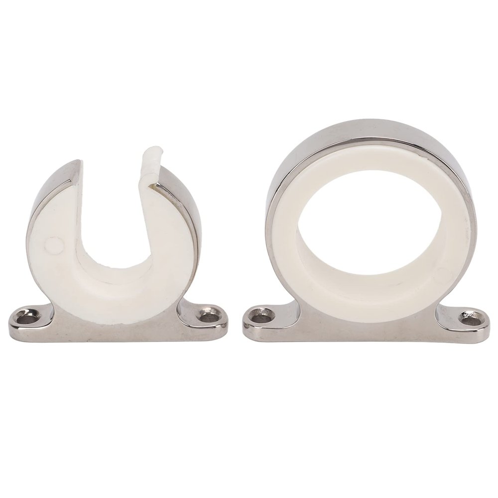 Allsor Fishing Rod Holder Bracket, 2PCS Stainless Steel Horizontal Wall Mounted Fishing Rod Rack Ceiling Storage Fishing Pole Holder for Garage/Cabin/Basement/Marine/Automobile/Truck/RV