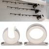 Allsor Fishing Rod Holder Bracket, 2PCS Stainless Steel Horizontal Wall Mounted Fishing Rod Rack Ceiling Storage Fishing Pole Holder for Garage/Cabin/Basement/Marine/Automobile/Truck/RV view 2
