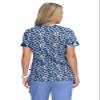 KOI Stretch 1070PR Women's Stretch Elena Top Tie Dye Leopard Blue S view 2
