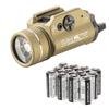 STREAMLIGHT TLR 1-HL (High Lumen) Rail-Mounted 1000 Lumens C4 LED Flashlight, Flat Dark Earth, with Streamlight Lithium Batteries - 12 Pack view 1