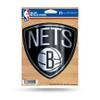 NBA Rico Industries Brooklyn Nets Die Cut Metallic Sticker 5" x 7" Metallic Die-Cut Decal view 1