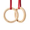Escape Climbing Rings | Rock Climbing Training Rings | Wood Strength Training | Gymnastic Rings Set with 15 Adjustable Straps| Great for Gyms view 1
