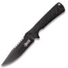 Elite Tactical -Fixed Blade Knife - BACKDRAFT - Fine Edge Drop Point Blade with Black Nylon Fiber Handle, Full Tang Construction, MOLLE Compatible Sheath, EDC, Tactical, ET-FIX005BK view 1