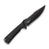 Elite Tactical -Fixed Blade Knife - BACKDRAFT - Fine Edge Drop Point Blade with Black Nylon Fiber Handle, Full Tang Construction, MOLLE Compatible Sheath, EDC, Tactical, ET-FIX005BK view 3