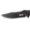 Elite Tactical -Fixed Blade Knife - BACKDRAFT - Fine Edge Drop Point Blade with Black Nylon Fiber Handle, Full Tang Construction, MOLLE Compatible Sheath, EDC, Tactical, ET-FIX005BK view 4