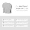 goumikids Viscose Made from Bamboo Organic Cotton Stay-On Baby Mitts Preemie Storm Gray view 2