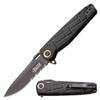 Elite Tactical - Pocket Folding Knife - READINESS - Partially Serrated Drop Point Blade with Black Nylon Fiber Handle, Reversible Pocket Clip, EDC, ET-A001BKS view 1