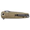 Elite Tactical - Pocket Folding Knife - READINESS - Drop Point Fine Edge Blade with Tan Nylon Fiber Handle, Reversible Pocket Clip, EDC, ET-A001TN view 2