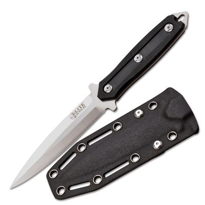 Elite Tactical -Fixed Blade Knife - INCOG - Spear Point Blade with Black G10 Handle, Full Tang Construction, Kydex Sheath w/Multi-Position Clip, EDC, Tactical, ET-FIX009