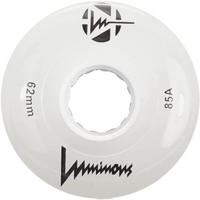 Luminous Wheels Luminous LED Quad Roller Skate Outdoor Wheels (4 Pack,White,62mmx30mm/85A)