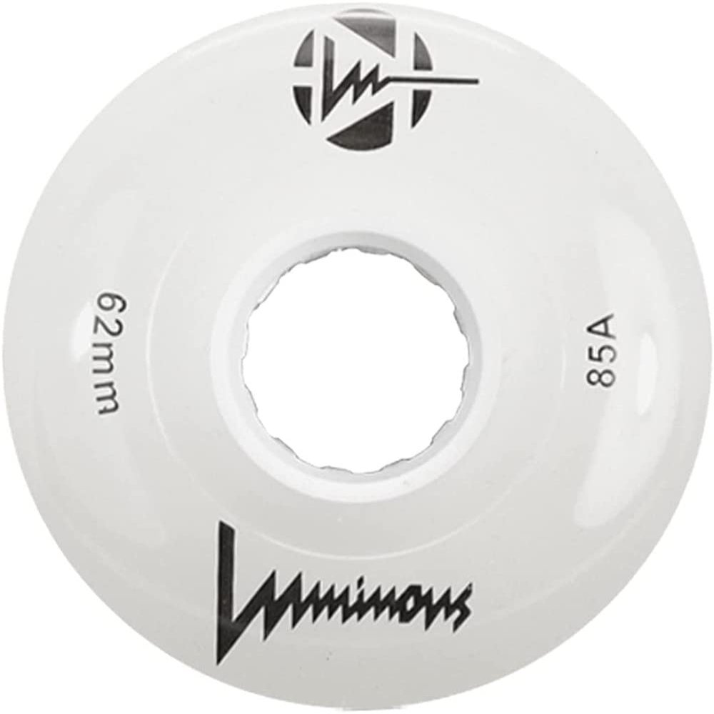 Luminous Wheels Luminous LED Quad Roller Skate Outdoor Wheels (4 Pack,White,62mmx30mm/85A)