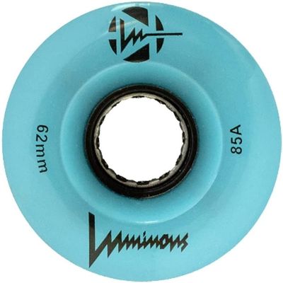 Luminous LED Quad Roller Skate Outdoor Wheels (4 Pack, Blue Glow, 62mm x 30mm/85A)