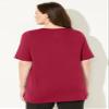 Catherines Women's Plus Size Suprema Pintuck Tee - 5X, Classic Red view 2