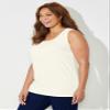 Catherines Women's Plus Size Suprema Tank - 5X, Ivory view 3