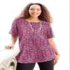 Catherines Women's Plus Size Suprema Ultra-Soft Scoopneck Tee - 5X, Pink Medallion view 1