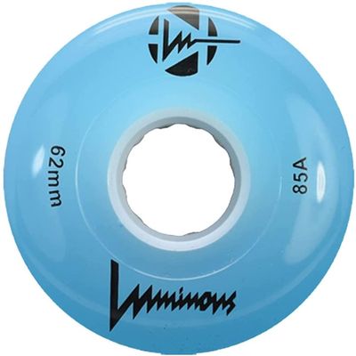 Luminous Wheels Luminous LED Quad Roller Skate Outdoor Wheels (4 Pack, Blue, 62mm x 30mm/85A)