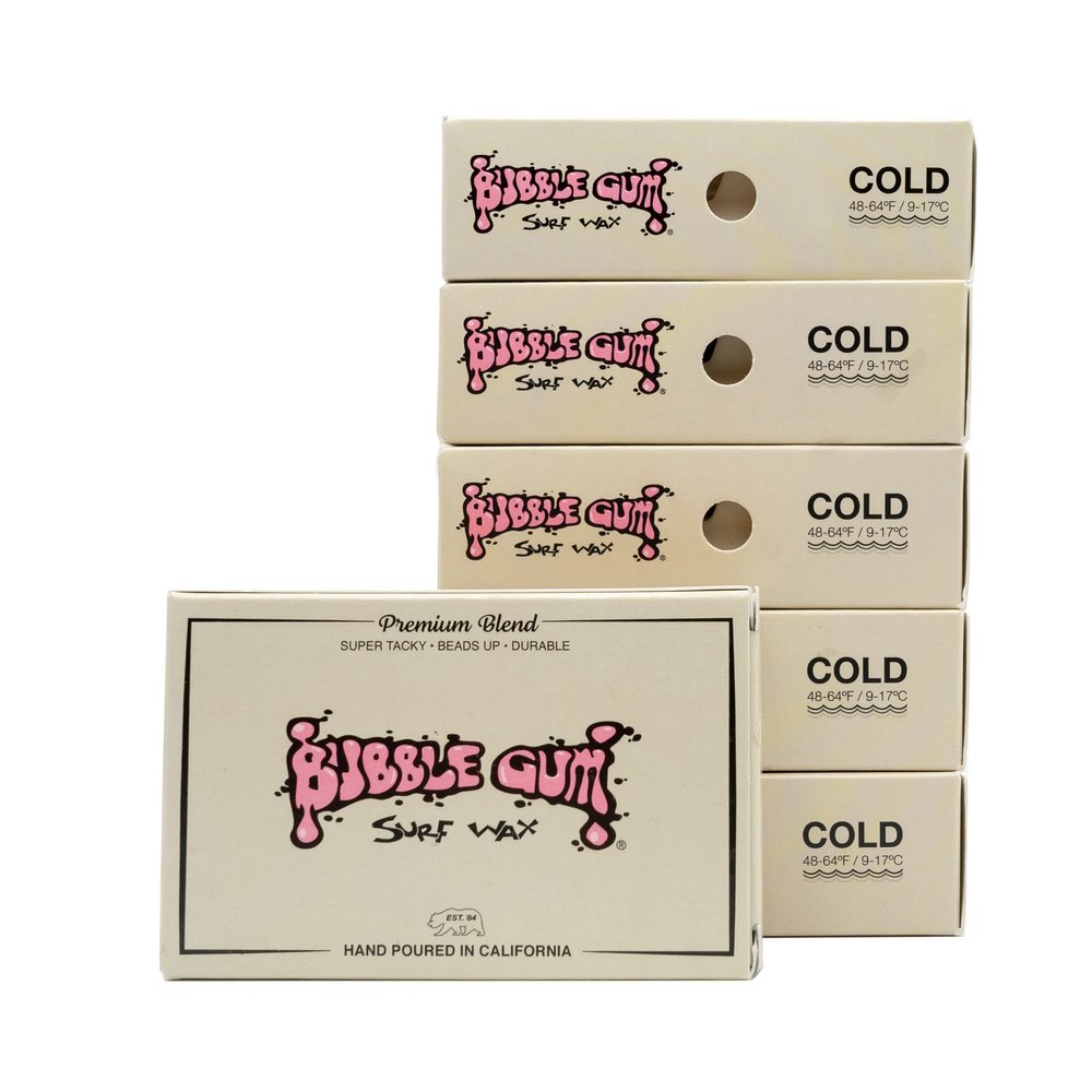 Bubble Gum Surf Wax Premium Formula Cold 6 Pack